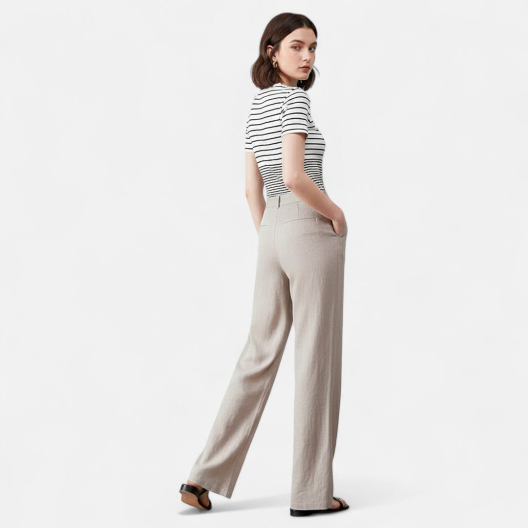 Navacava linen pants in navy — versatile refined everyday bottoms