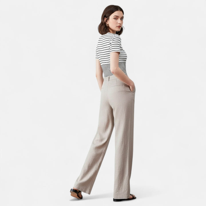 Navacava linen pants in navy — versatile refined everyday bottoms