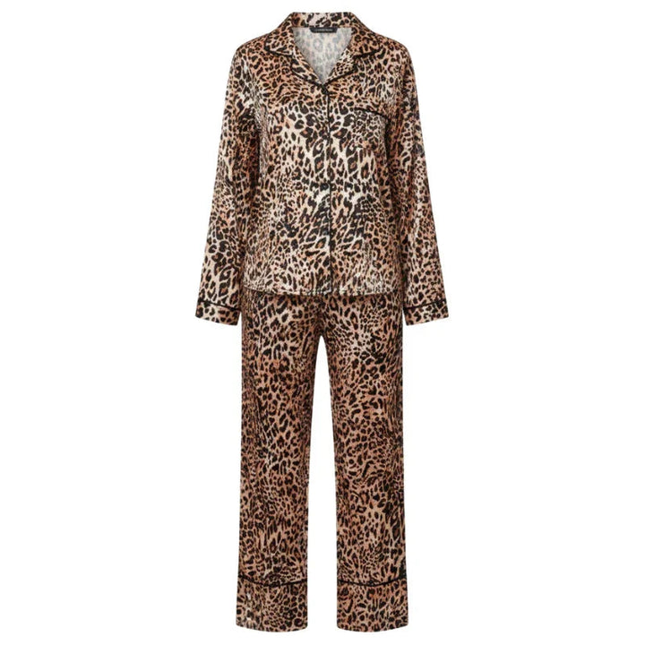 Leopard-Print Satin Women&