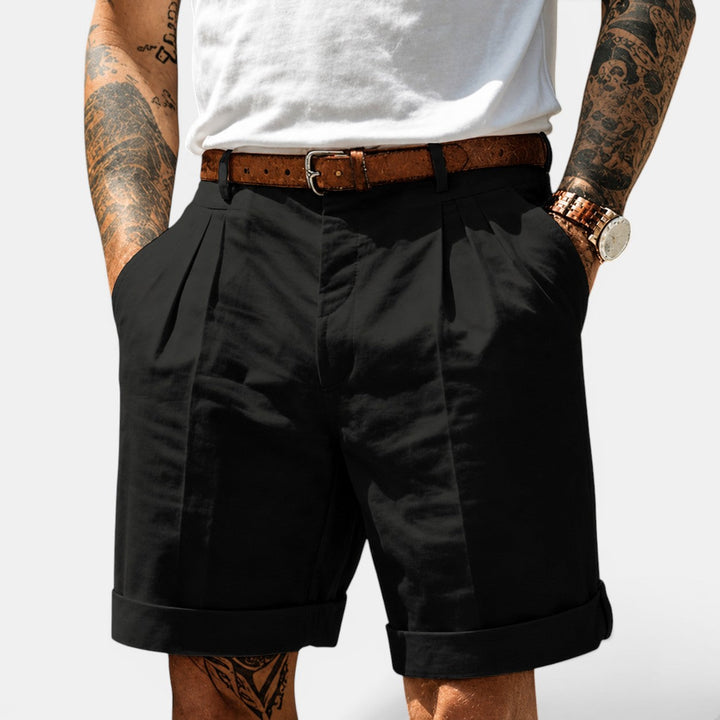 Lockere Leinenshorts Herren Sommer Strand Bermuda Hose