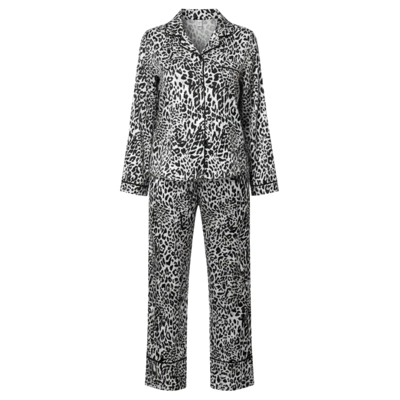 Leopard-Print Satin Women&