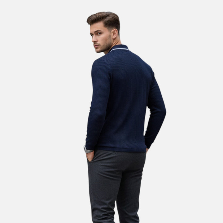 Elegantes Kontrast Knopfhemd Herren Button-Up Hemd