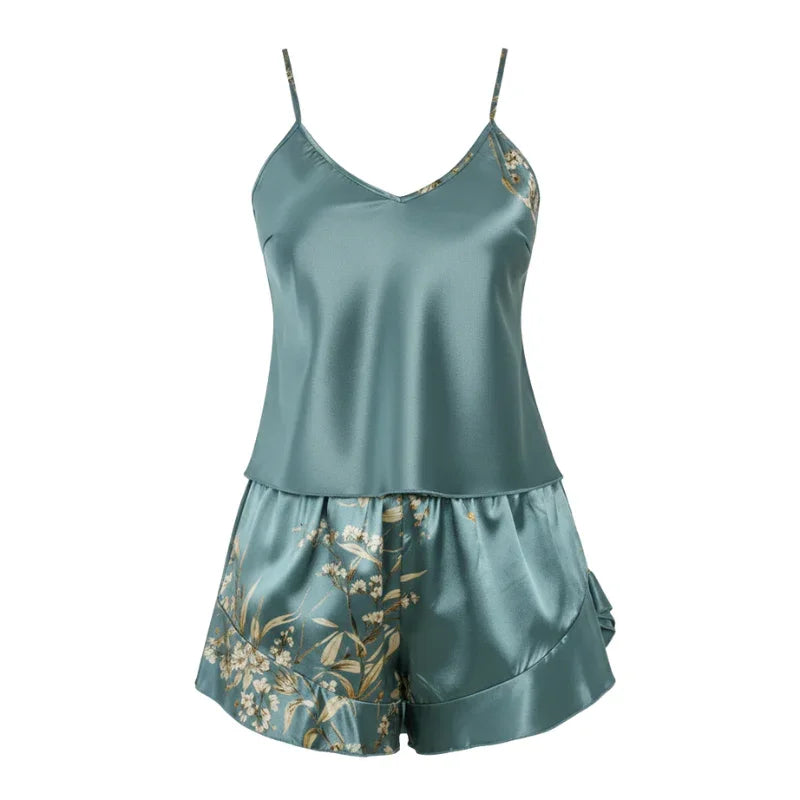 Spaghetti-Strap Satin Women&