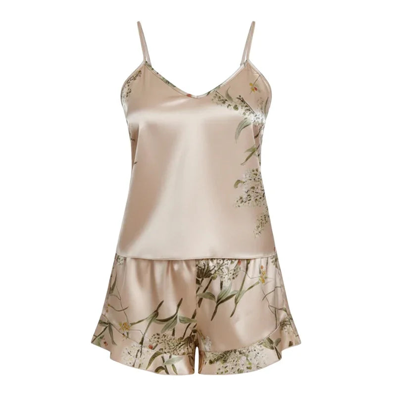 Spaghetti-Strap Satin Women&