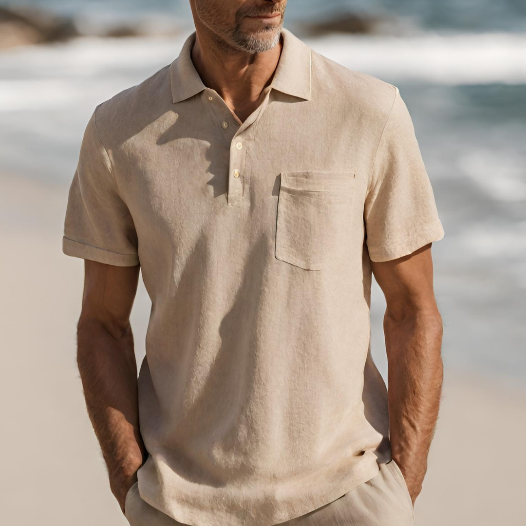 Baumwoll Poloshirt Herren Kurzarm Sommer Polo Casual