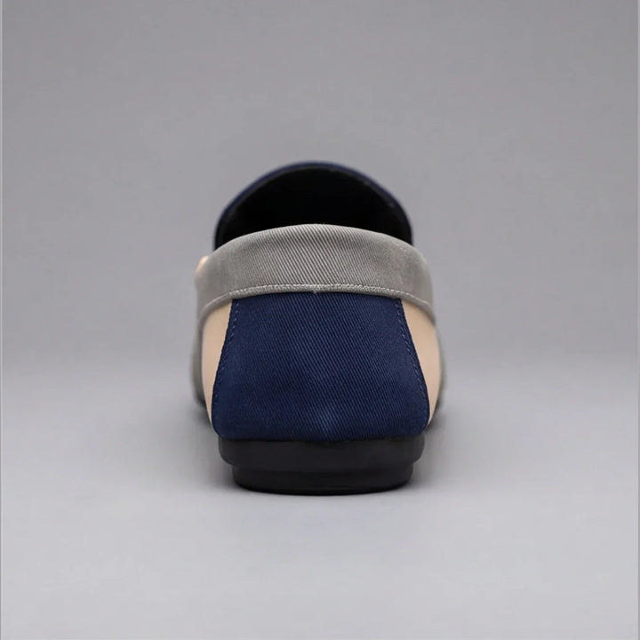 Lässige Patchwork Canvas Loafer Herren Slip-On Schuhe