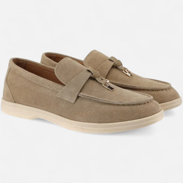 Navacava old money loafers in beige — classic feminine footwear