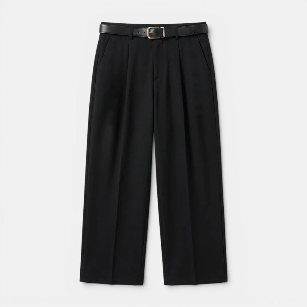 Bundfalten Geradebeinhose Herren Elegante Anzughose