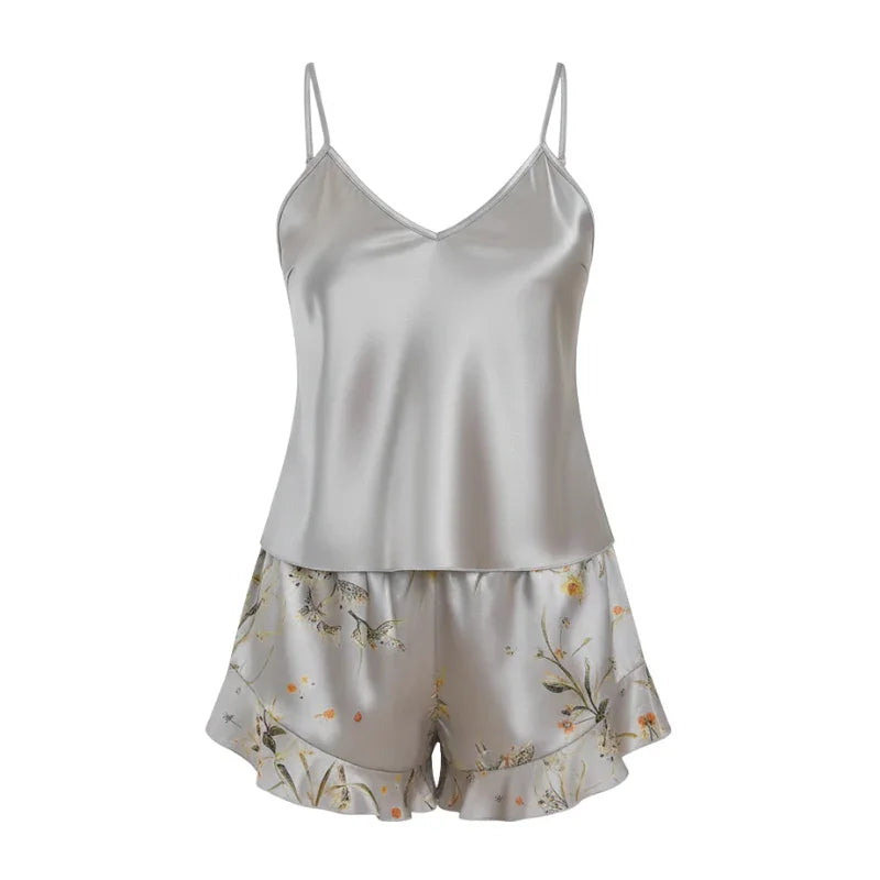 Spaghetti-Strap Satin Women&