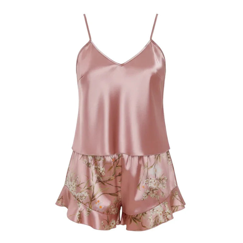 Spaghetti-Strap Satin Women&