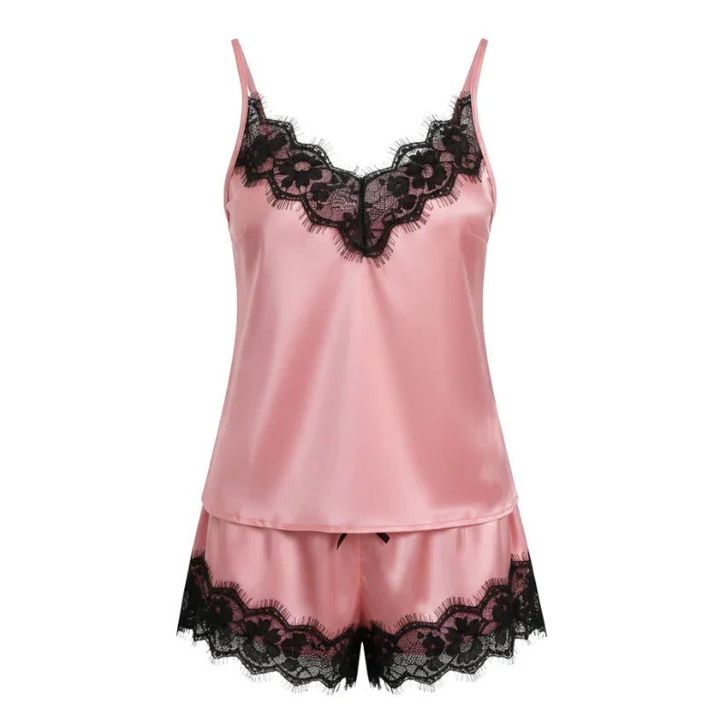 Lace-Trim Silk Women&