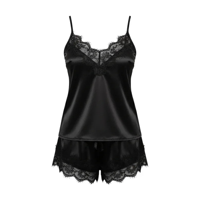 Lace-Trim Silk Women&