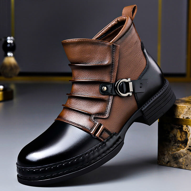 Echtleder Stiefel Herren Elegante Stiefeletten Boots