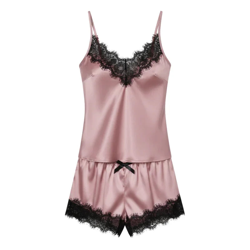 Lace-Trim Silk Women&