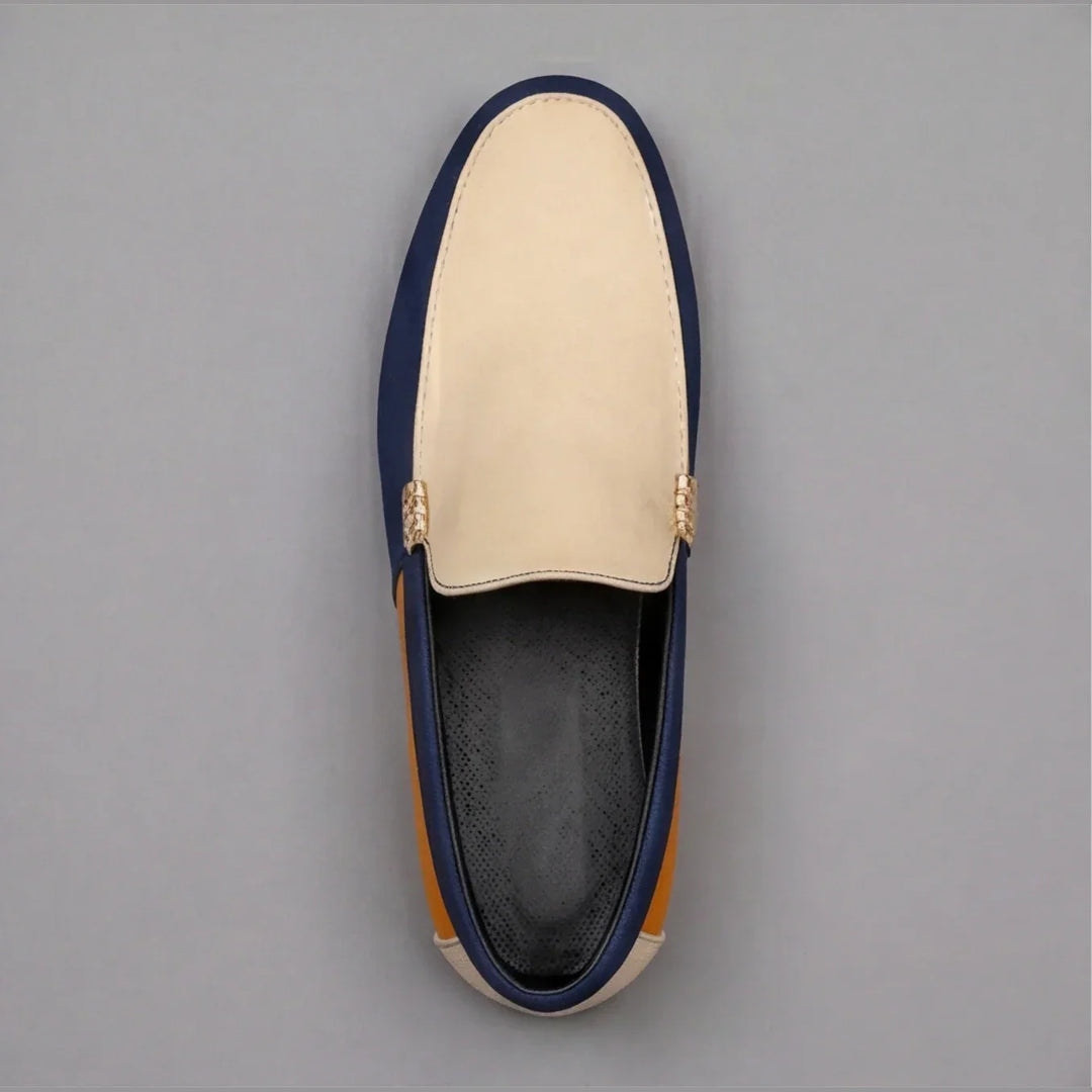 Lässige Patchwork Canvas Loafer Herren Slip-On Schuhe