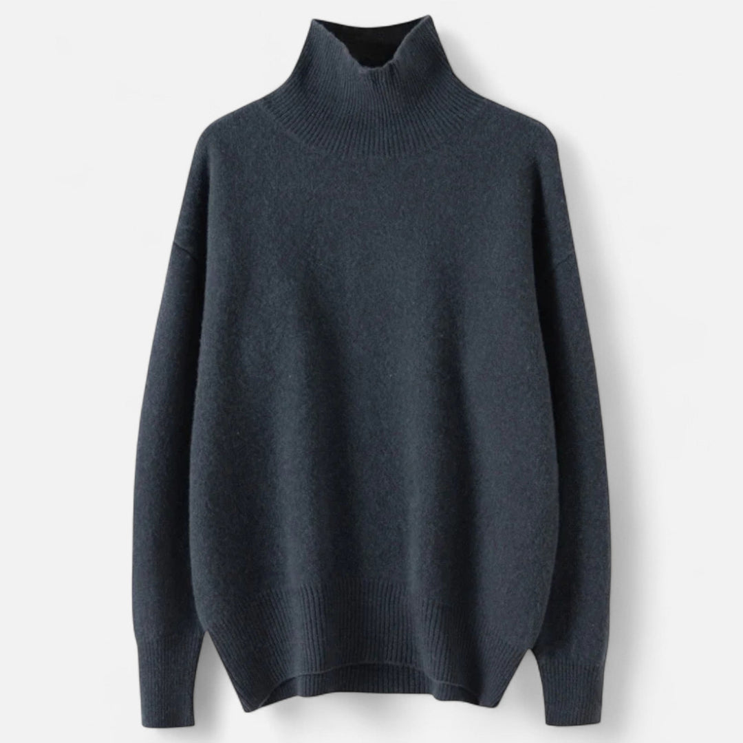 Navacava turtleneck sweater styled — understated feminine elegance