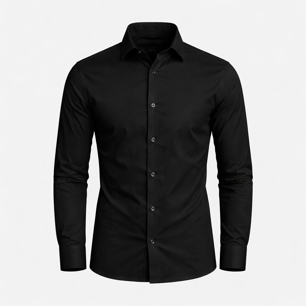 Klassisches Businesshemd Herren Elegantes Langarm Hemd