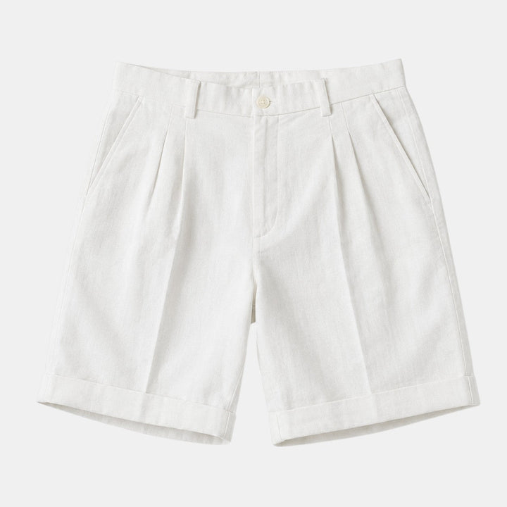 Lockere Leinenshorts Herren Sommer Strand Bermuda Hose