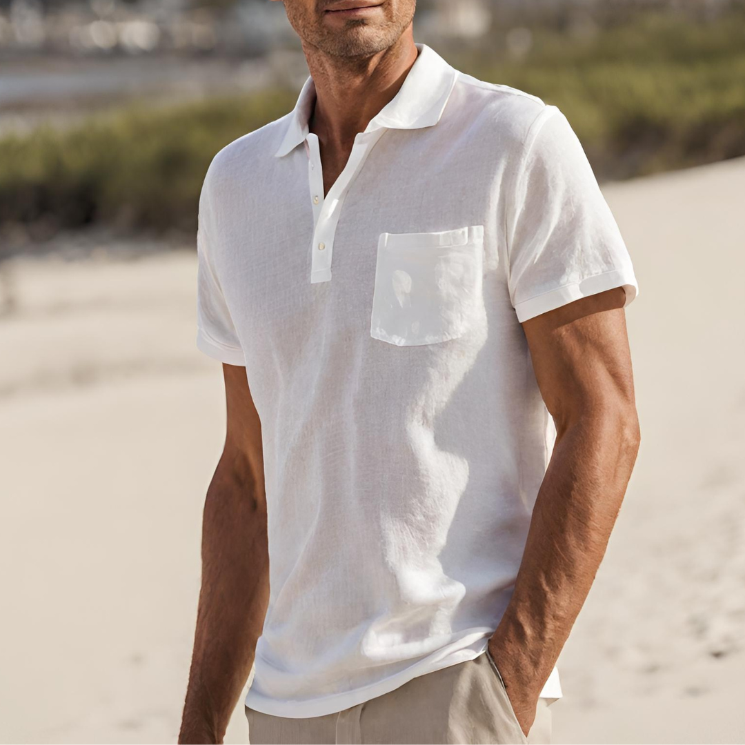 Baumwoll Poloshirt Herren Kurzarm Sommer Polo Casual