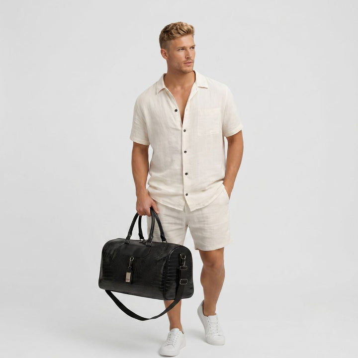 Weekender Reisetasche Herren Leder Sport Duffle Bag