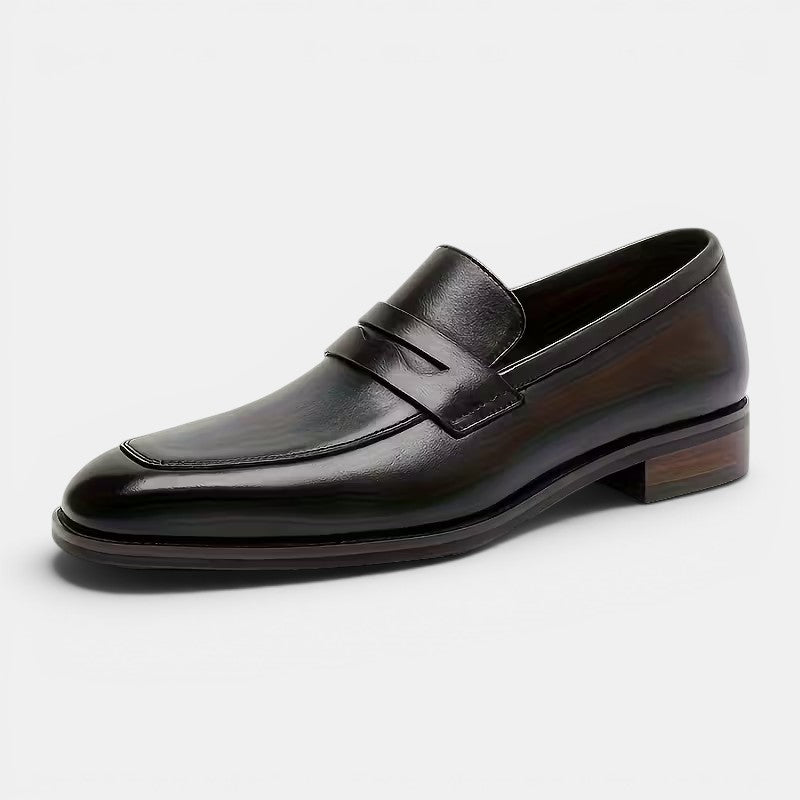 Rindleder Business Loafer Herren Elegante Anzugschuhe