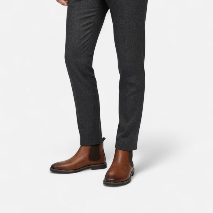 Old Money Lederstiefel Herren Elegante Stiefeletten