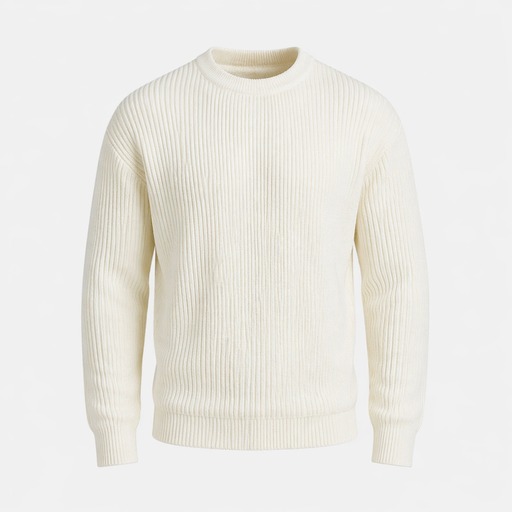 Weicher Strick Rundhals Pullover Herren Sweater Basic