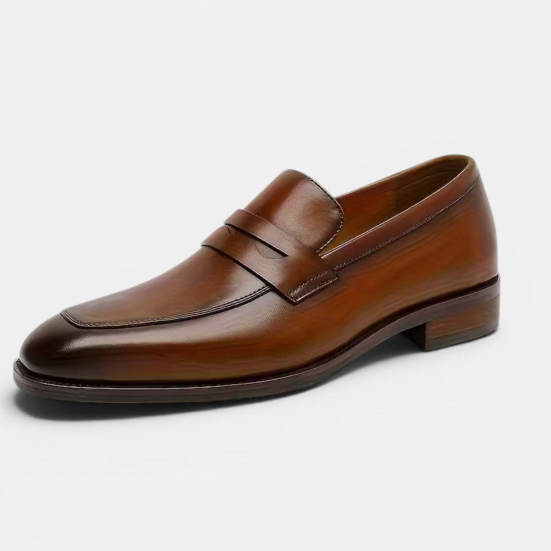 Rindleder Business Loafer Herren Elegante Anzugschuhe