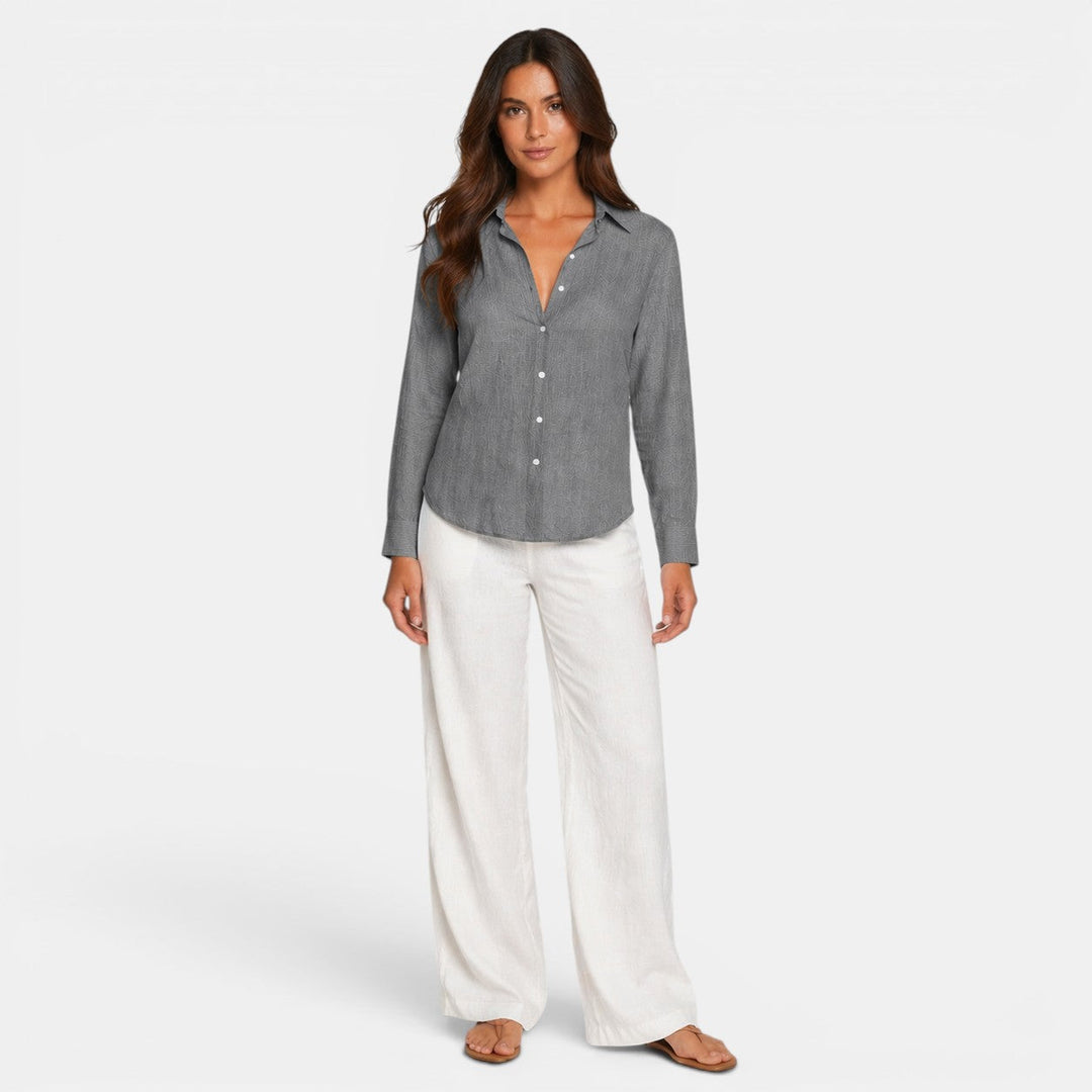 Navacava shirt tucked in — polished refined everyday look