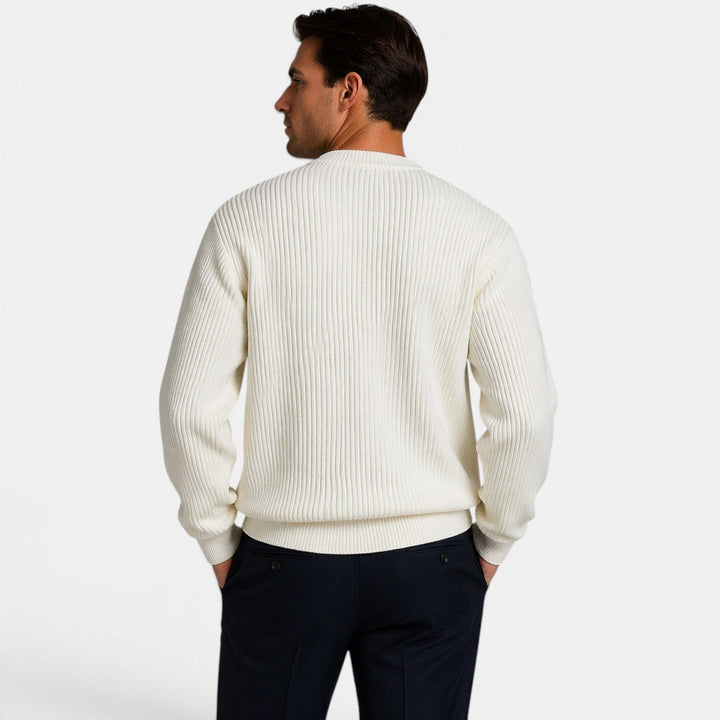 Weicher Strick Rundhals Pullover Herren Sweater Basic