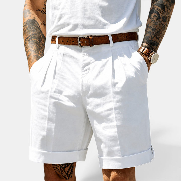 Lockere Leinenshorts Herren Sommer Strand Bermuda Hose