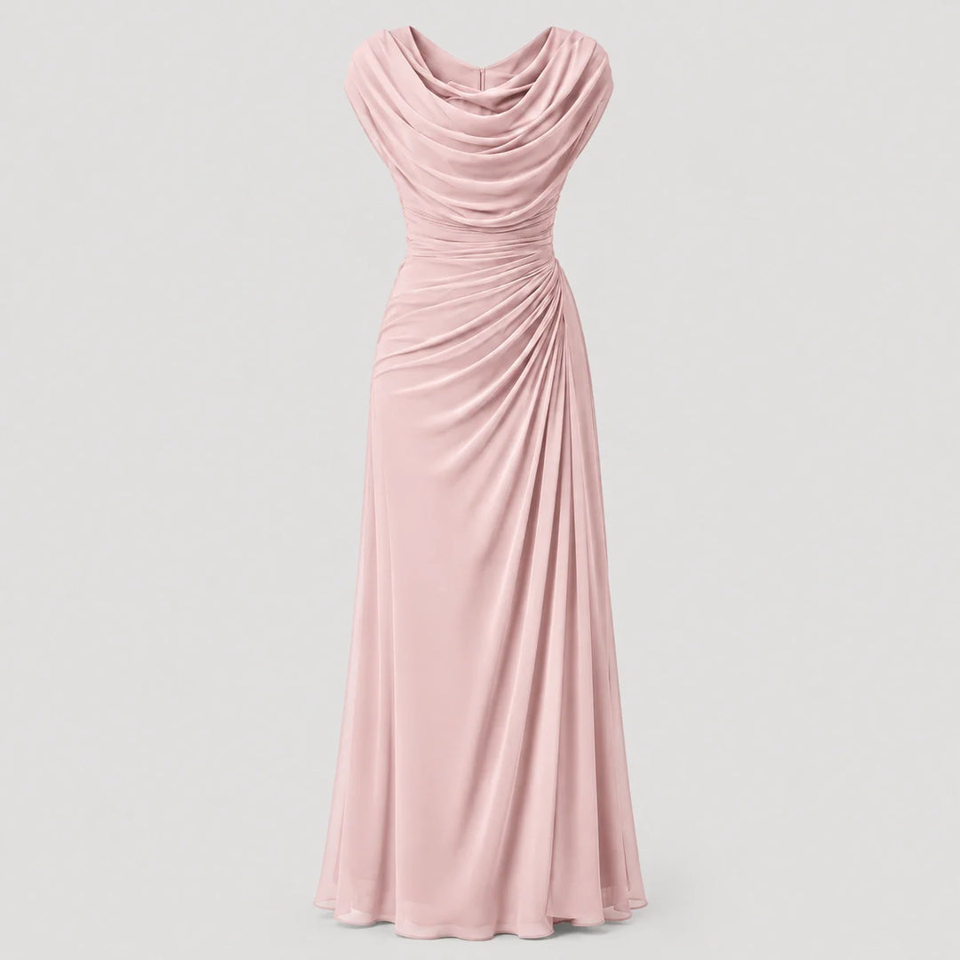 Sloane Cowl Neck Ruched Maxi Dress | Women&