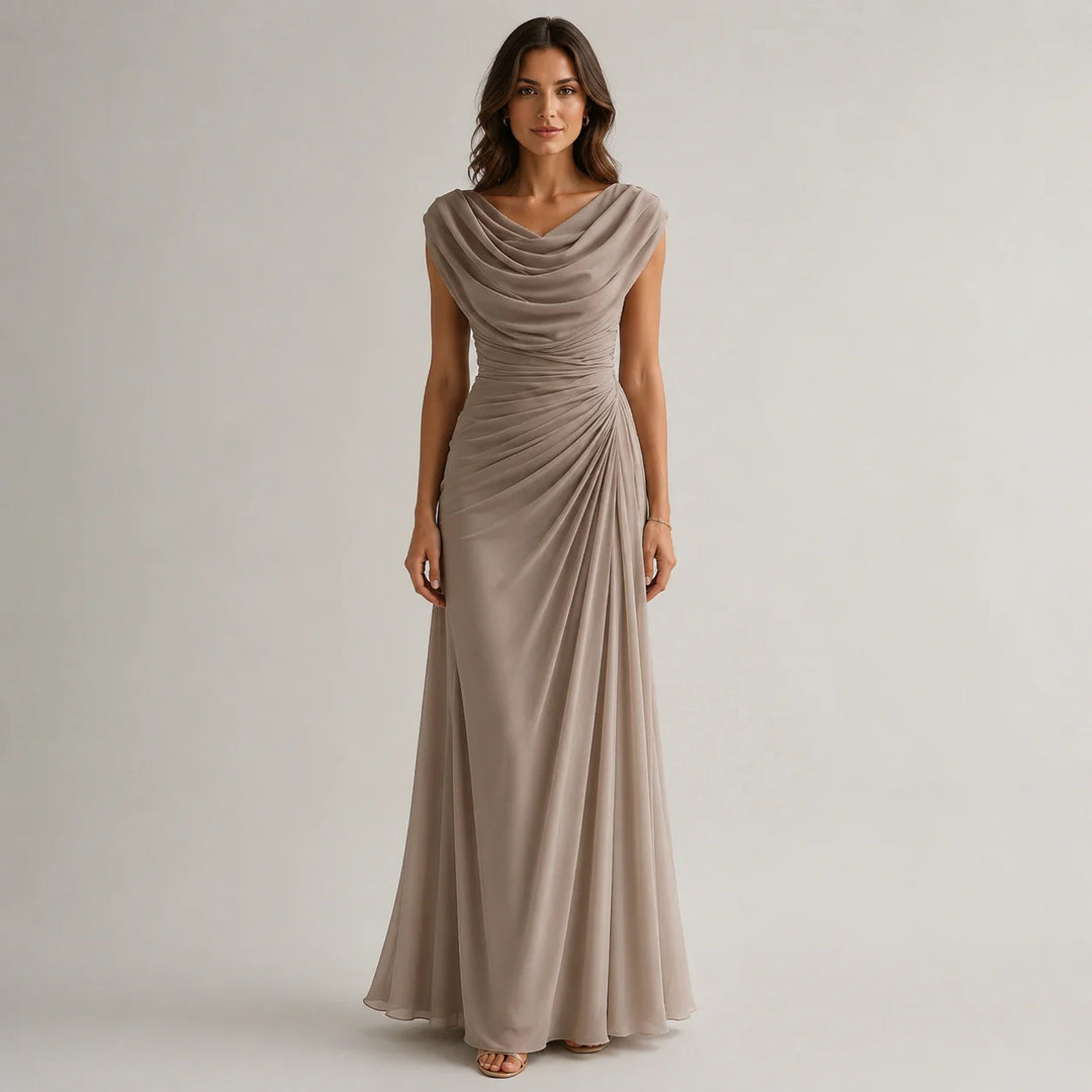 Sloane Cowl Neck Ruched Maxi Dress | Women&