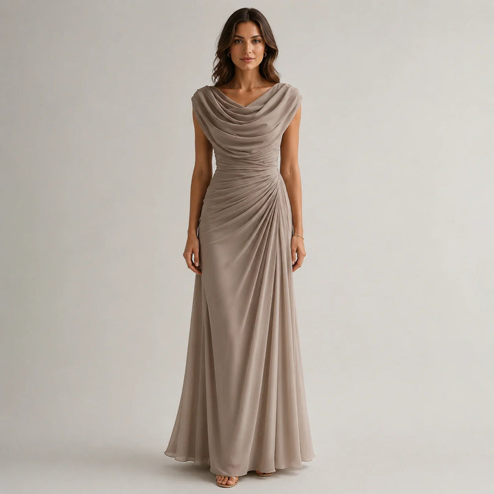Sloane Cowl Neck Ruched Maxi Dress | Women&