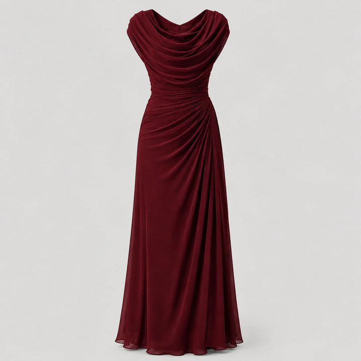 Sloane Cowl Neck Ruched Maxi Dress | Women&