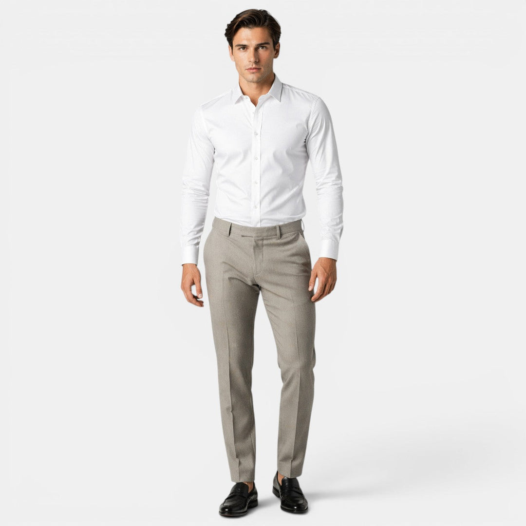 Klassisches Businesshemd Herren Elegantes Langarm Hemd