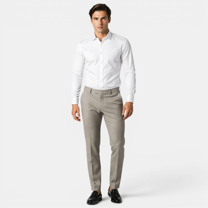 Klassisches Businesshemd Herren Elegantes Langarm Hemd
