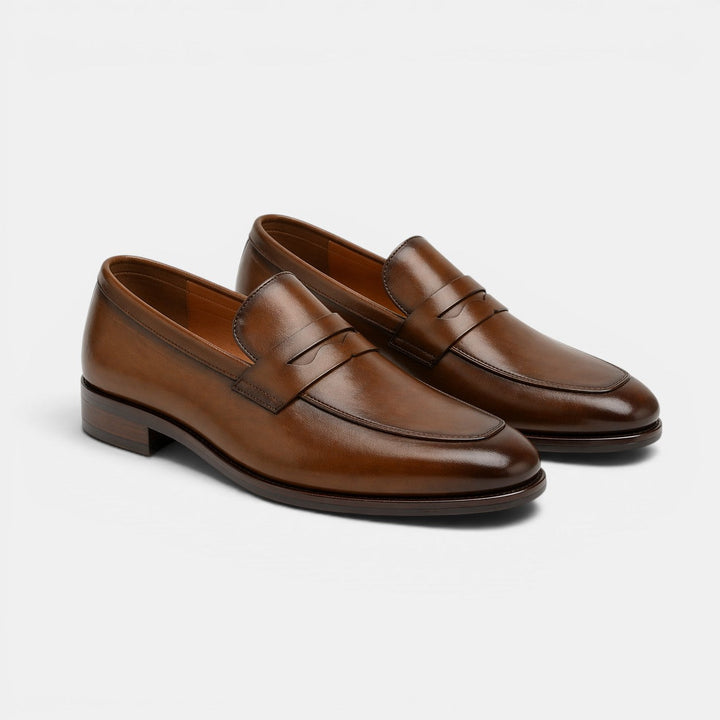 Rindleder Business Loafer Herren Elegante Anzugschuhe