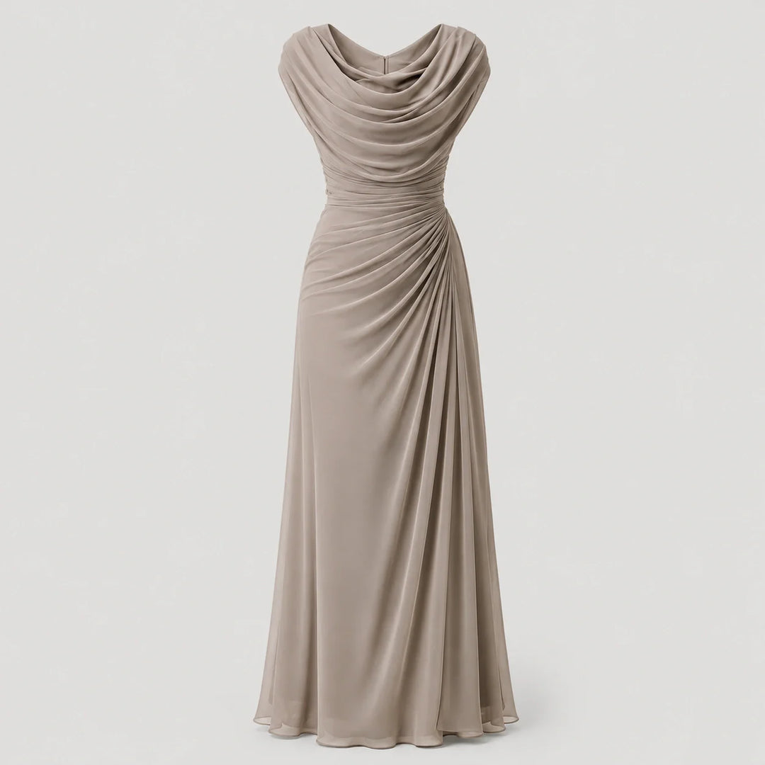 Sloane Cowl Neck Ruched Maxi Dress | Women&