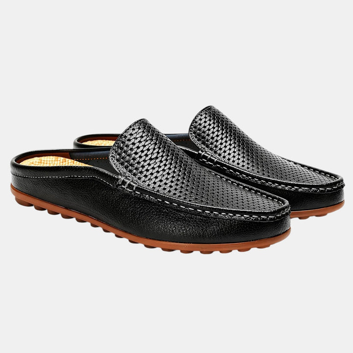 Leder Mules Sommersandalen Herren Slip-On Pantoletten