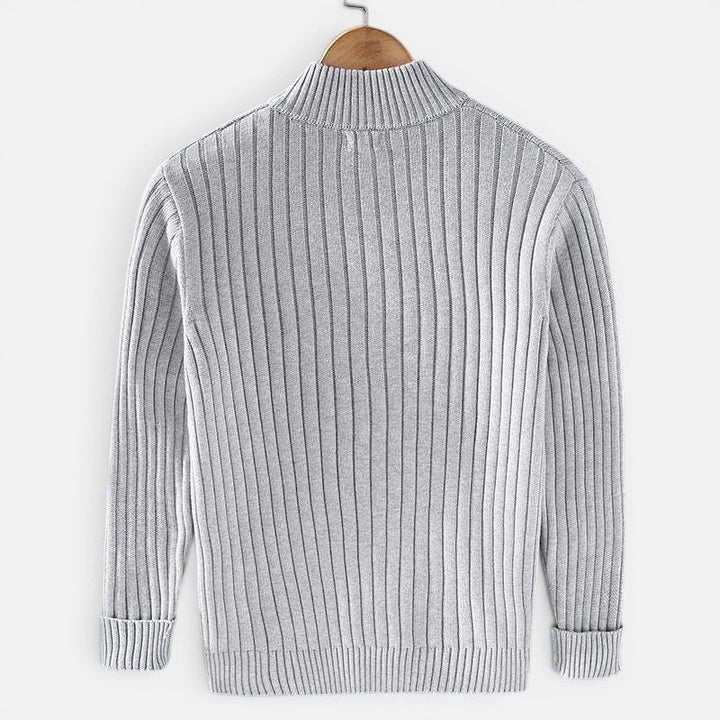 Voll-Zip Strickpullover Herren Cardigan Strickjacke