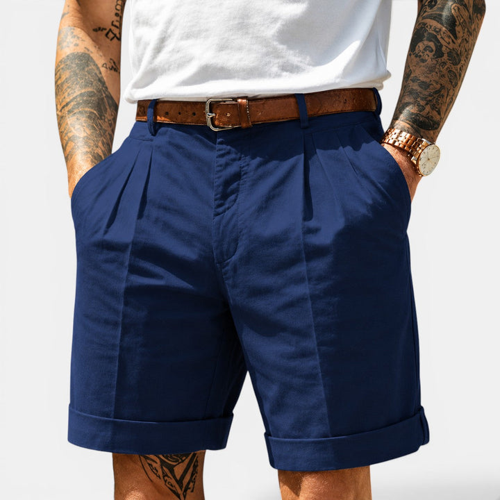 Lockere Leinenshorts Herren Sommer Strand Bermuda Hose