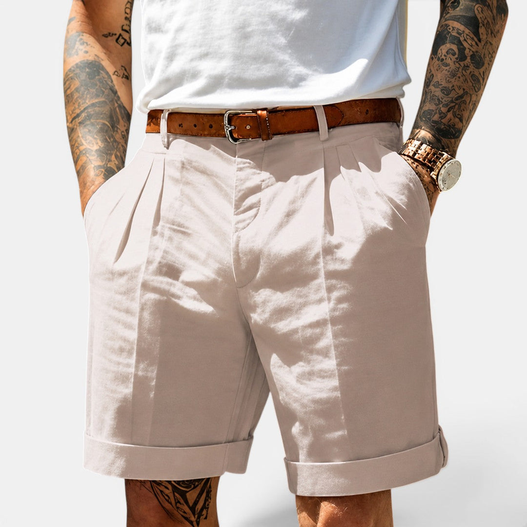 Lockere Leinenshorts Herren Sommer Strand Bermuda Hose