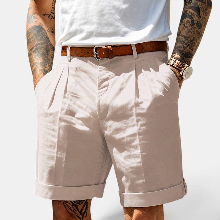 Lockere Leinenshorts Herren Sommer Strand Bermuda Hose