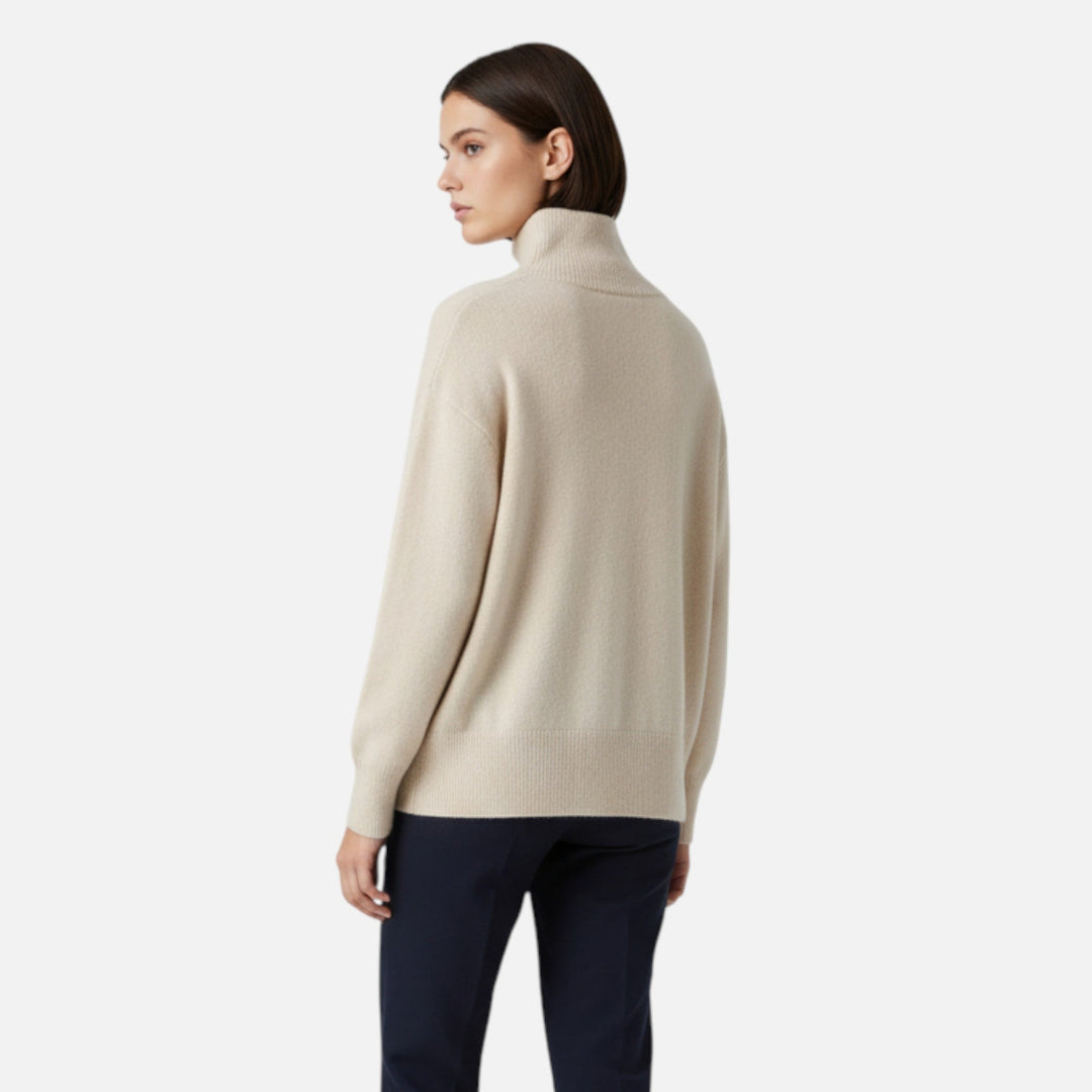 Navacava turtleneck in khaki — old money knit for refined dressing
