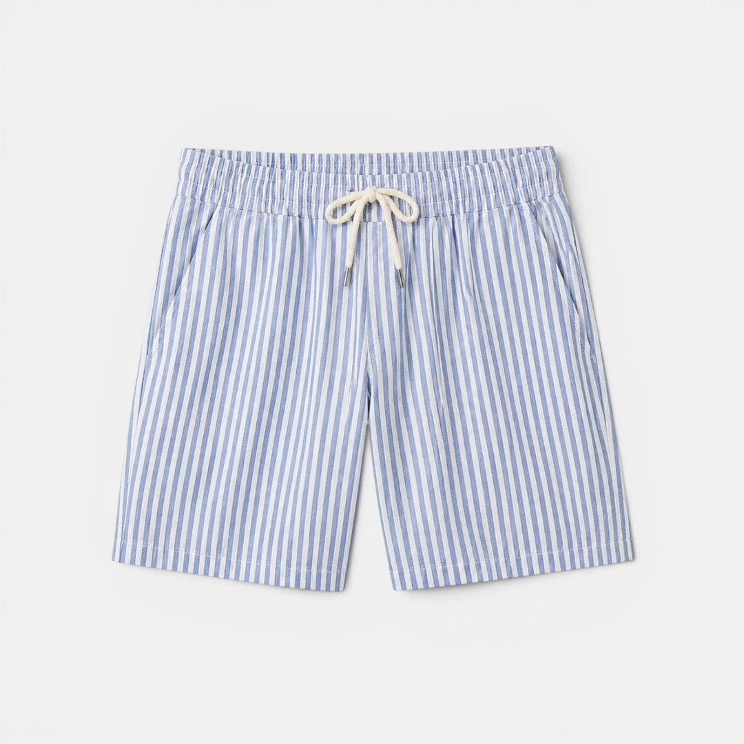 Gestreifte Leinenshorts Herren Sommer Strand Bermuda