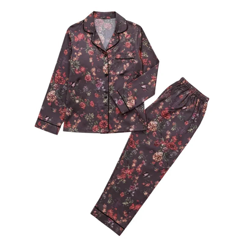 Elegant Floral Satin Women&