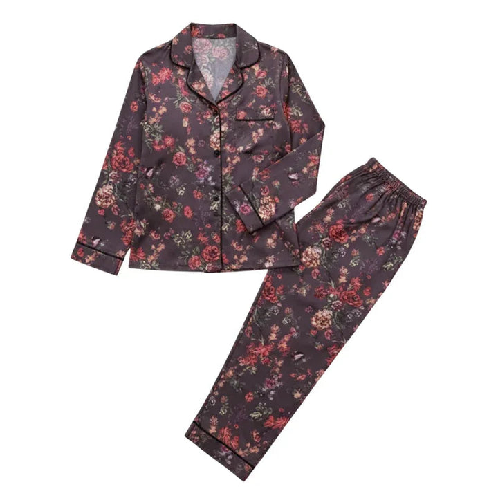 Elegant Floral Satin Women&