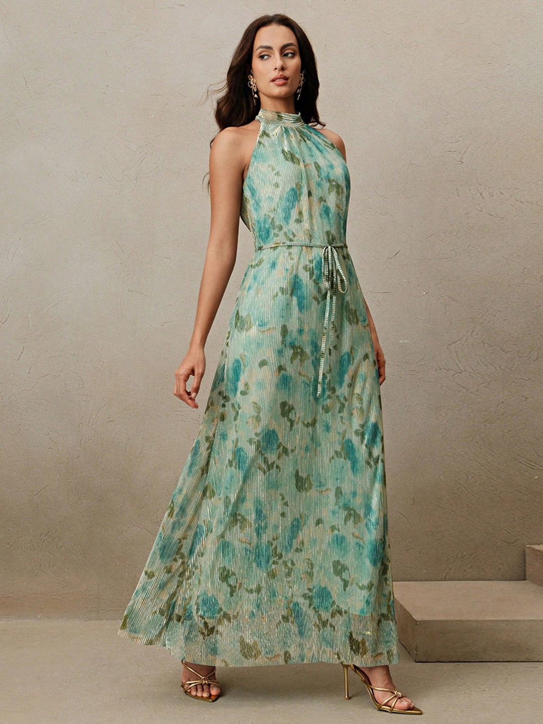 Floral Pleated Women&