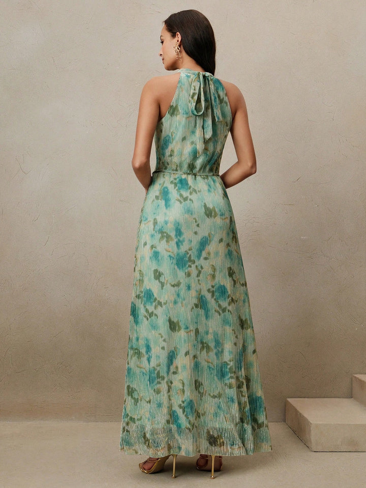 Floral Pleated Women&